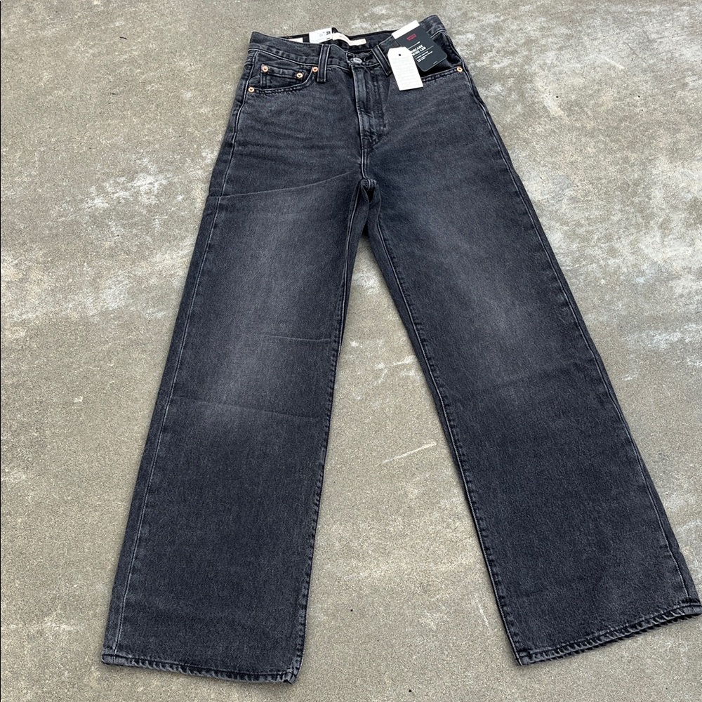 Levi's Women's Wide Leg Jeans — Washed Black